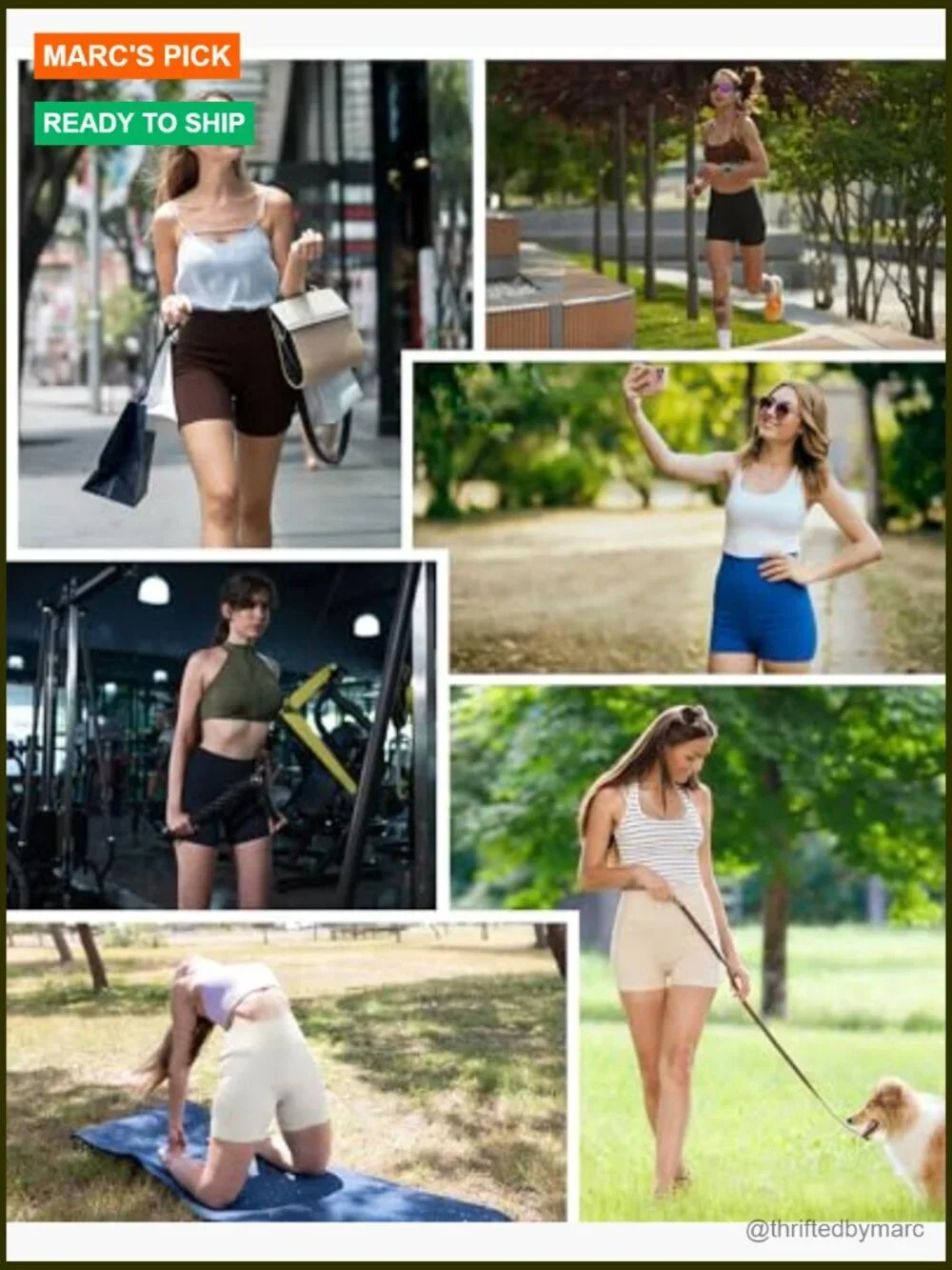 High Waisted Biker Shorts with 3 Pockets Tummy Control 4/6/8 Inch